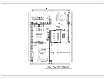 展厅工装平面方案布置图 施工图