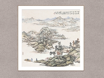 中式装饰画 江南好风景 萧平 水画