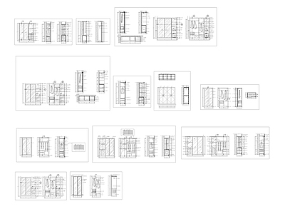 不同衣柜做法详图合集 施工图