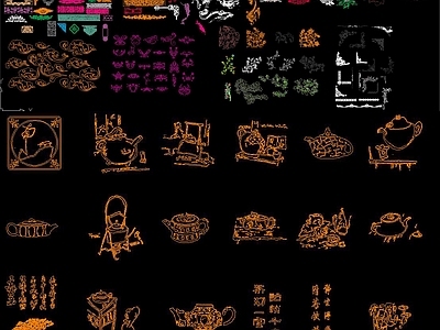 花纹浮雕中式雕花中式门窗图库动物花纹图库 施工图 综合门窗