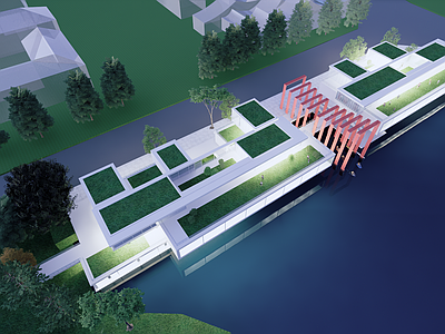 现代临水商业建筑