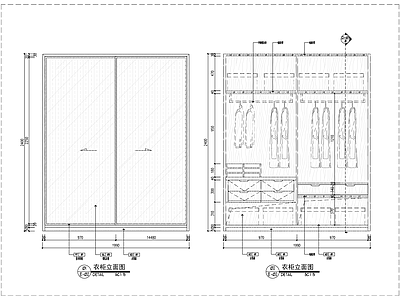 衣柜大样剖 施工图