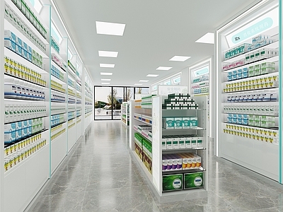 现代药店 药柜
