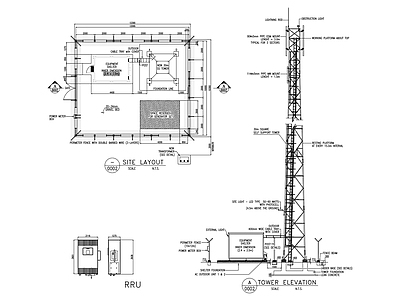 电信塔设计图 施工图 工业建筑