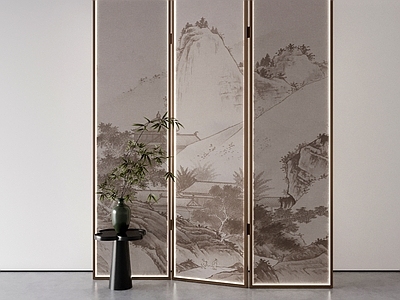 新中式屏风隔断 木屏风