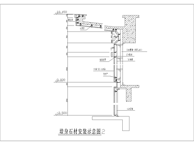 墙身石材安装示意图2 施工图