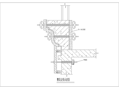 腰线支模示意图 施工图