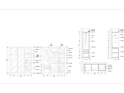 常见衣柜平立剖面图一 施工图