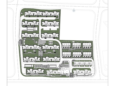 大型居住小区平面图 施工图