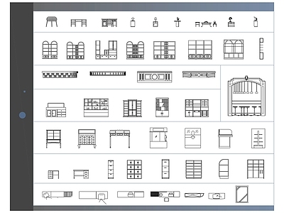 柜体家具模块立面图 施工图