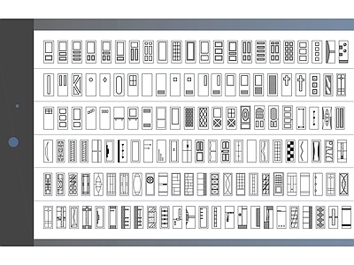 135个高品质门 块的立面图 施工图