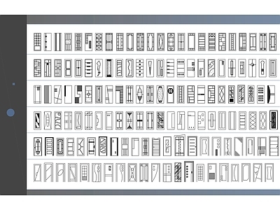 139个高品质门 块的立面图 施工图