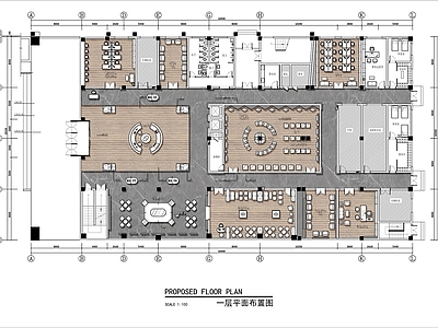 四层出版社办公室平面布局方案 平面图