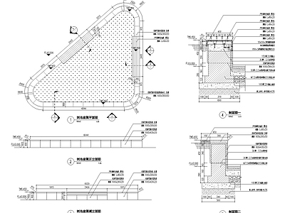 树池带坐凳详图 施工图 景观小品