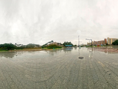 阴天城市街道全景HDR