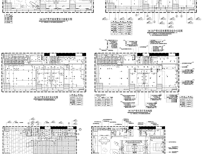 家具布置强电弱电给排水插座空调布局平面图设计素材 施工图