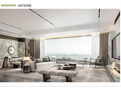 中海赣州悦江府样板 施工图 平层