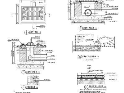 线型排水沟 雨水口 溢流口 施工图