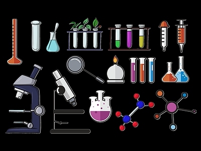 现代化学器材元素剪影
