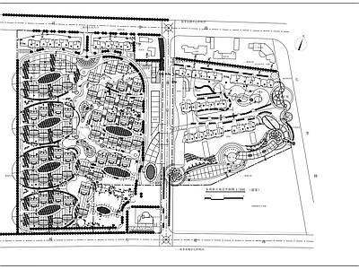 10万平米住宅规划总平面 施工图 区域规划