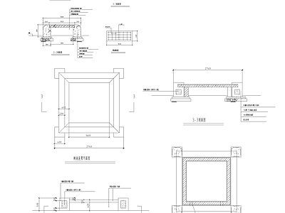 方形座凳树池 施工图