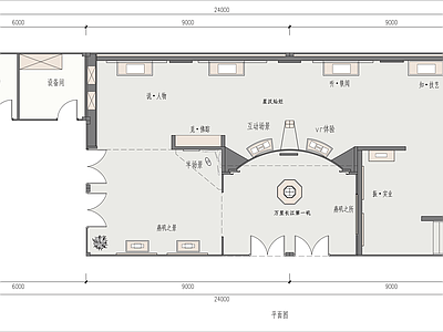 展厅展览馆平面图 施工图