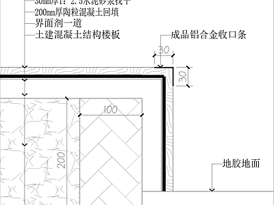 强化地板地台做法 施工图