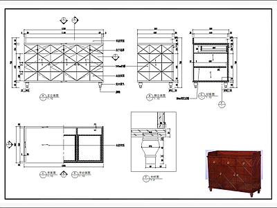 餐边柜 施工图