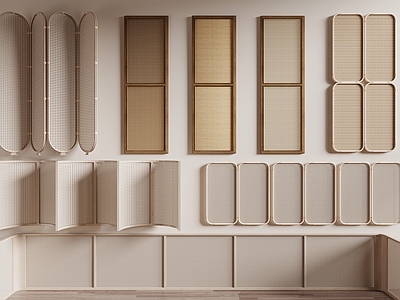 现代藤编隔断 藤编