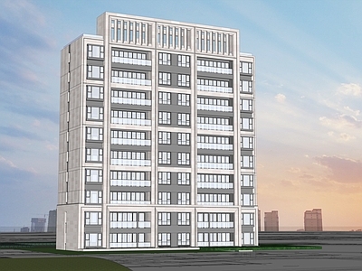 现代高层住宅 多层洋房 豪宅