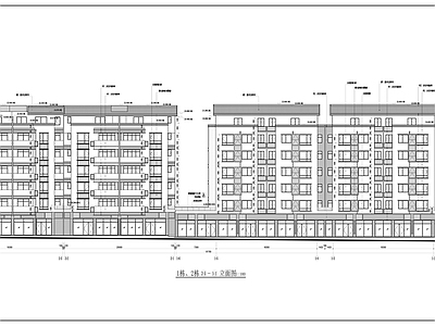 县七层沿街商住楼建 施工图