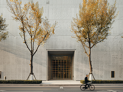 干净氛围商业外景街景