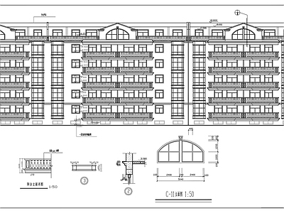 小区住宅楼建施图 施工图