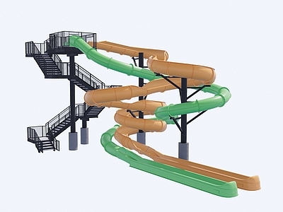 现代游乐场水滑梯