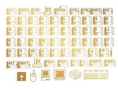 挂件 键盘图标 按键 数字 字母 图标