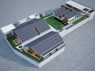 新中式建筑 建筑群