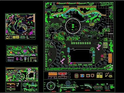 屋顶花园 园 景观 园林景观 施工图