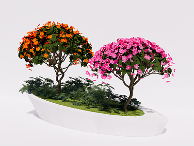 灌木 杜鹃花 造型树 花草 丛