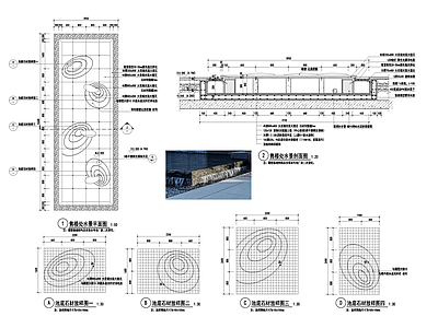 镜面水景 施工图 水池