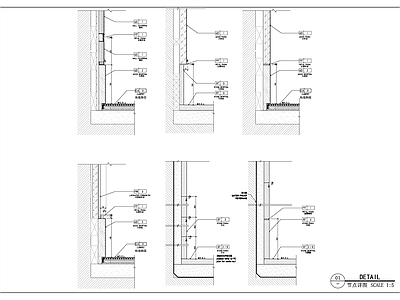 地面踢脚线节点详图 施工图