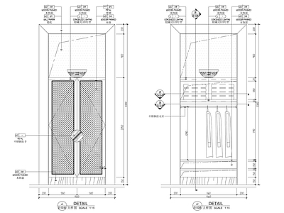 高档衣柜施工详图 施工图