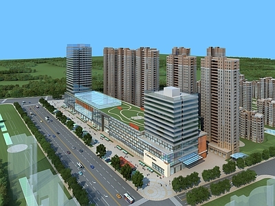 现代风格 办公楼 公寓 公建 商业综合体