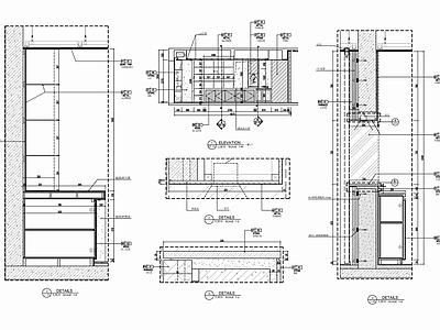 开敞式橱柜吧台灶台钢板装饰柜窗台石施工详图 施工图 柜类 家具节点详图
