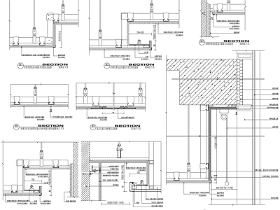 轻钢龙骨纸面石膏板吊顶节点 施工图 节点