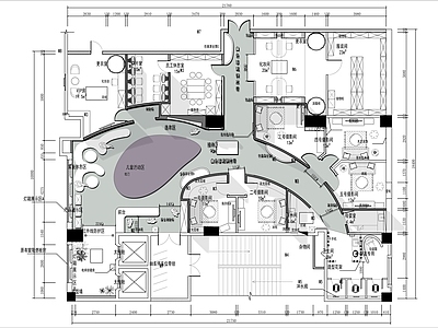300㎡儿童摄影工作室平面布置图 施工图 工装空间