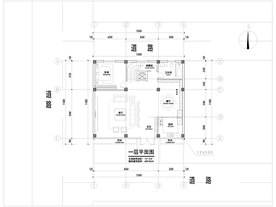 现代别墅平面图 施工图 自建房