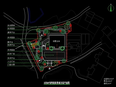 1826㎡别墅庭院景观方案 施工图