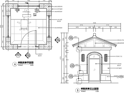 景观岗亭 施工图