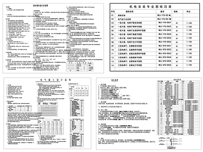 家装装修施工说明电气说明图例说明设计材料表给排水设计说明素材 施工图