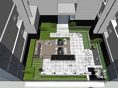 现代办公屋顶花园